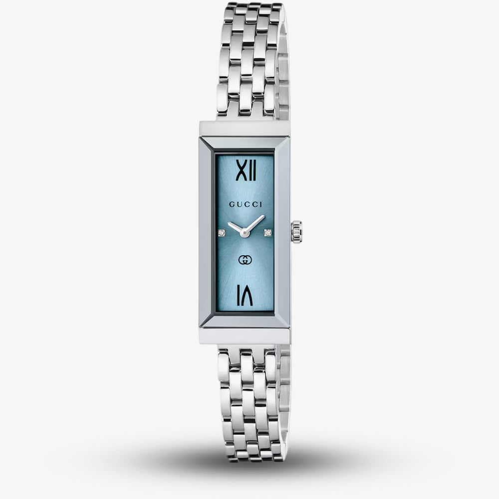 Gucci YA128540 Ladies G-Frame Blue Square Dial Watch
