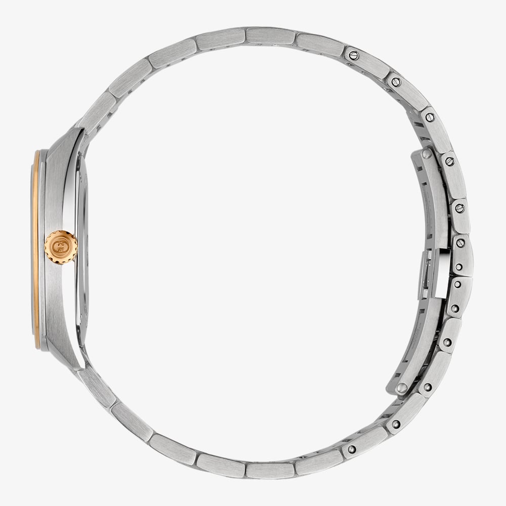 Gucci Ladies Interlocking Two Colour Bracelet Watch YA142514