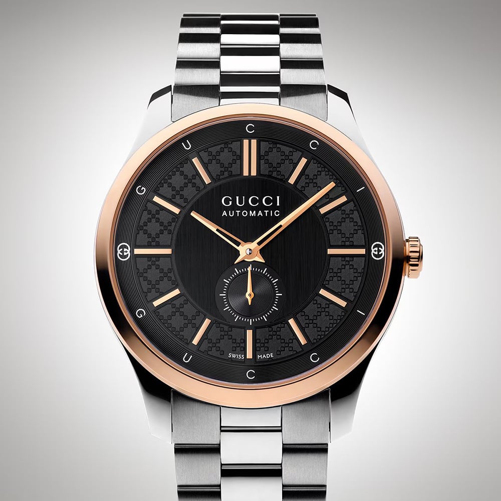 Gucci Mens G-Timeless Black Dial Bracelet Watch YA1263003