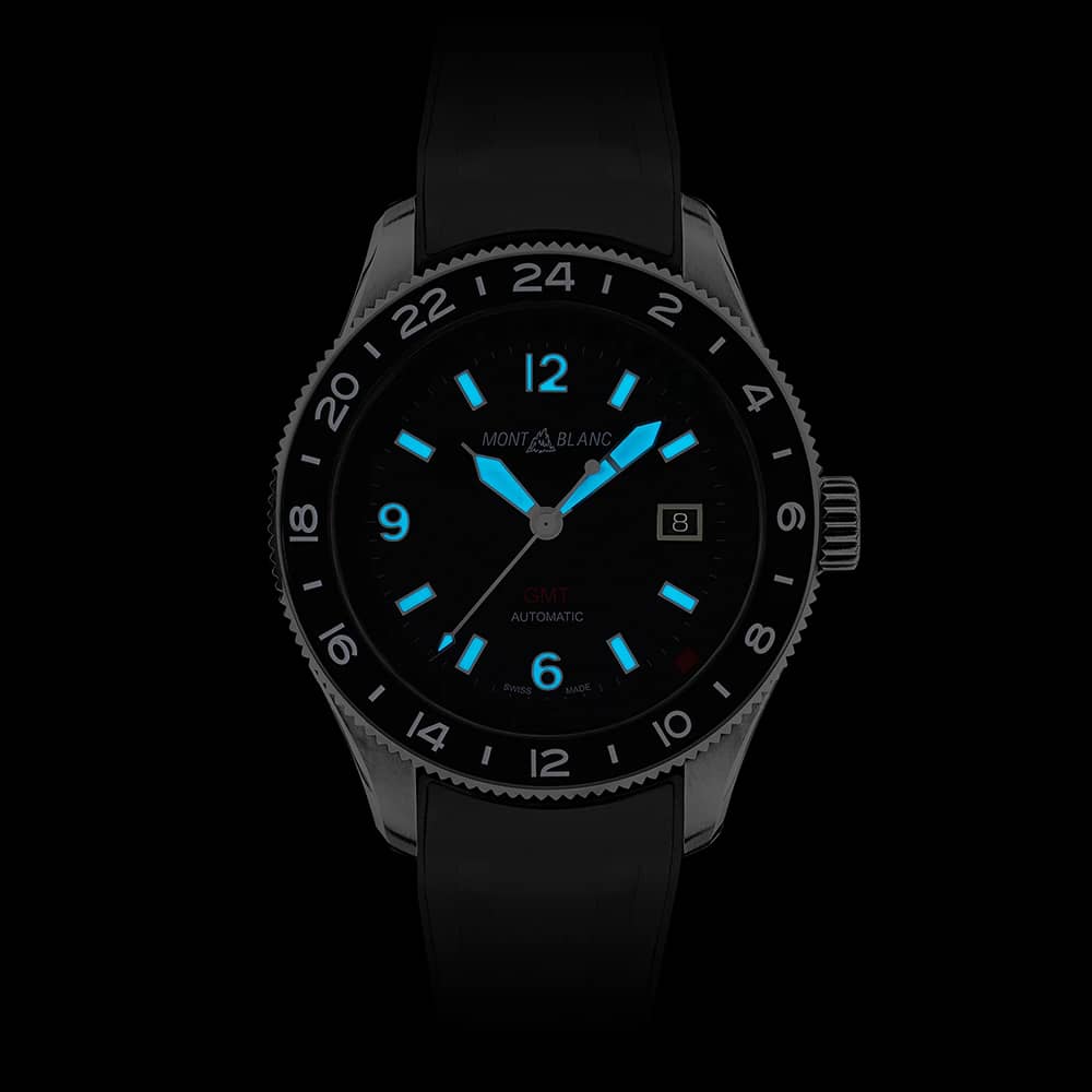 Montblanc Mens 1858 GMT Black Dial Watch 129766