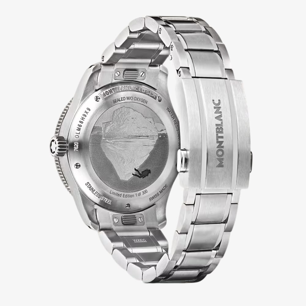 Montblanc Mens Limited Edition Iced Sea Zero Oxygen Red Dial Watch 135762