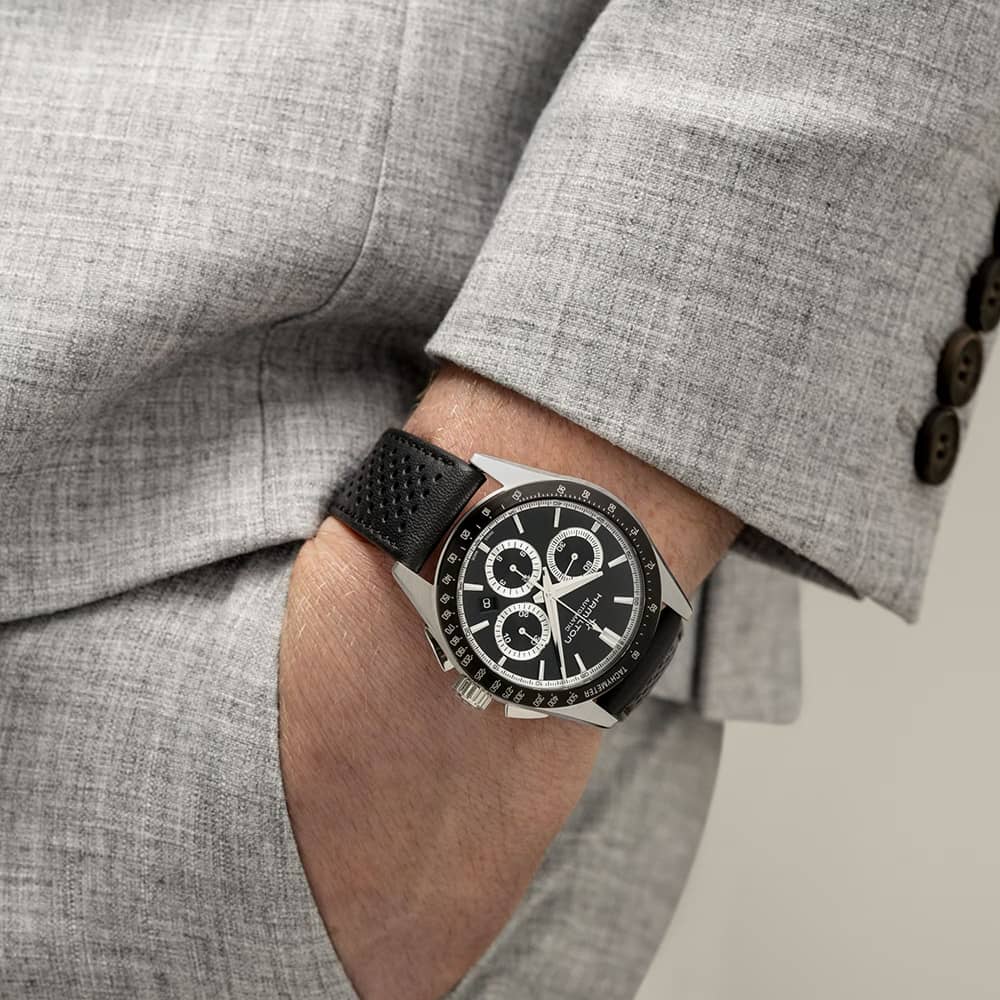 Hamilton Jazzmaster Performer Black Chronograph Watch H36606130