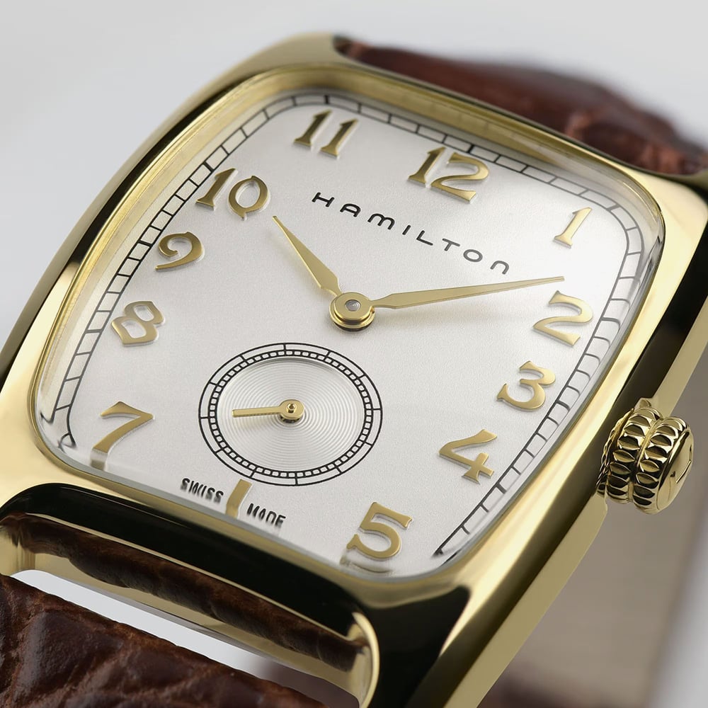 Hamilton American Classic Boulton Gold Plated Brown Watch H13431553