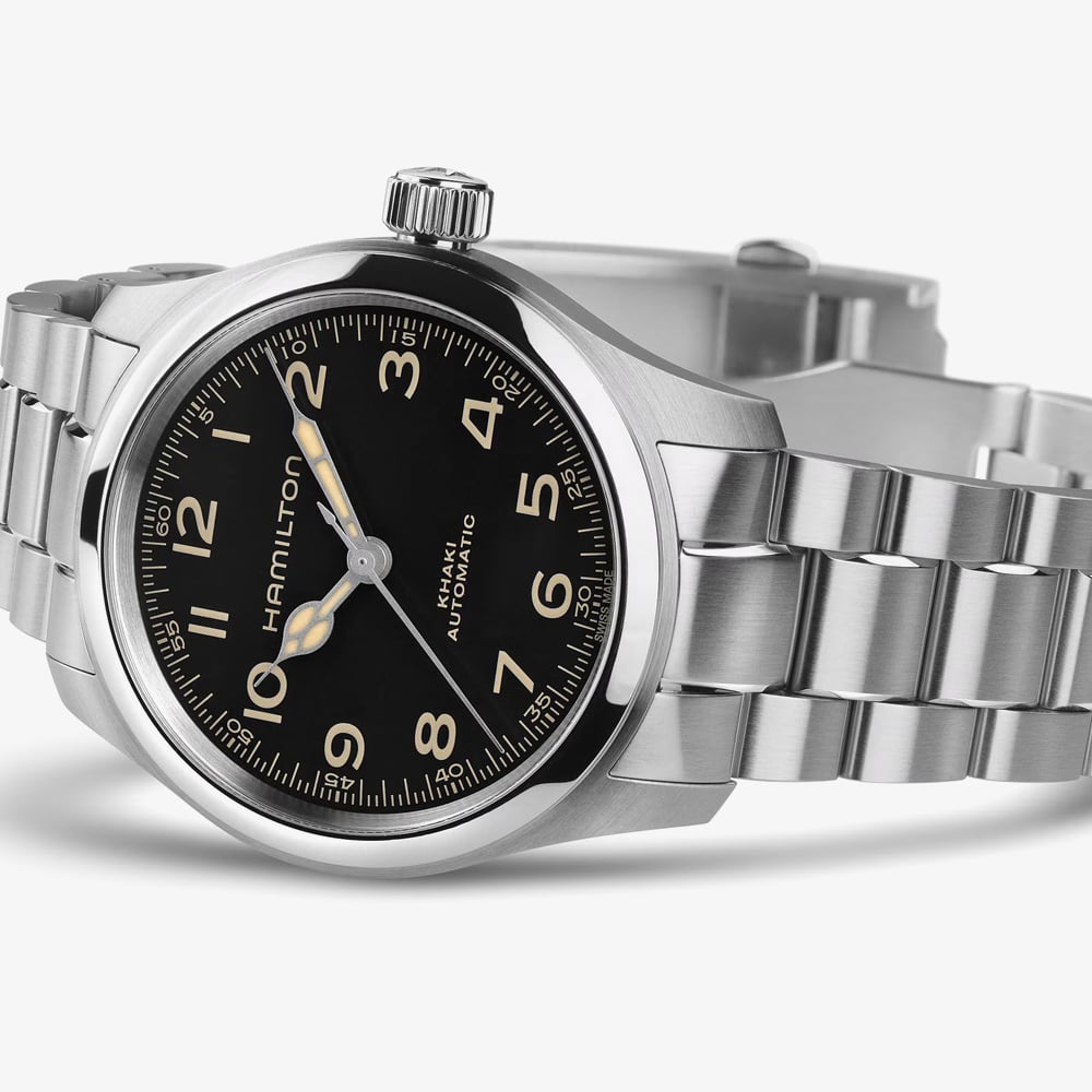 Hamilton Mens Khaki Field Murph 38mm Black Bracelet Watch H70405130