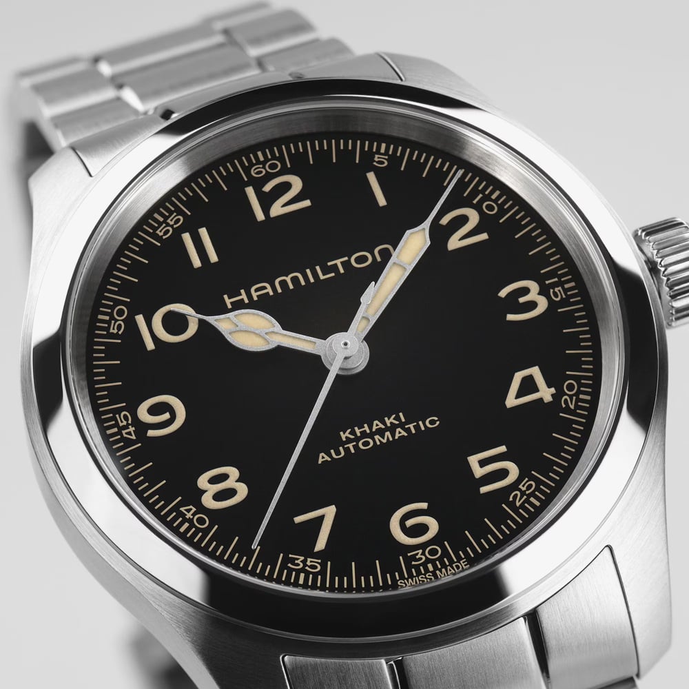 Hamilton Mens Khaki Field Murph 38mm Black Bracelet Watch H70405130