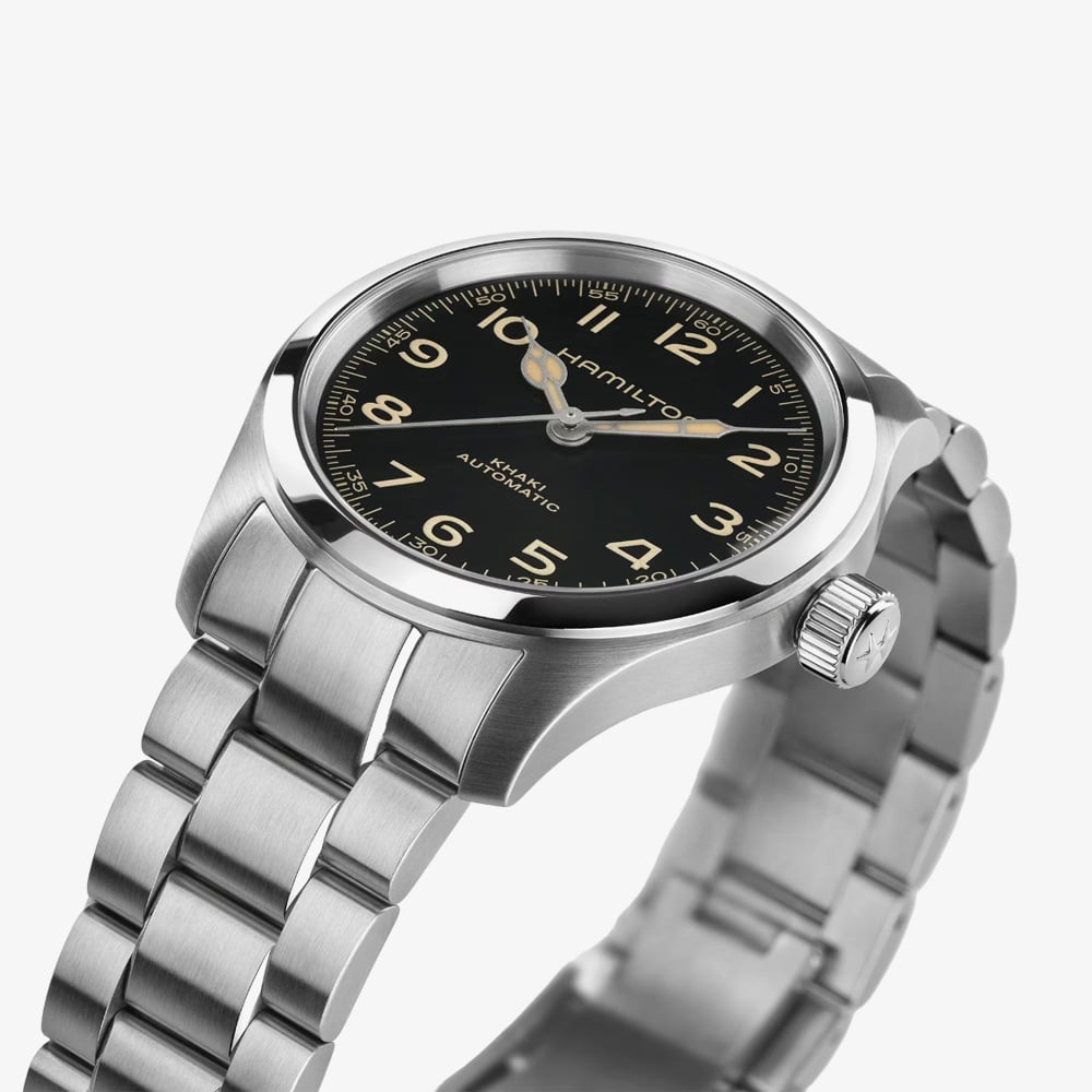 Hamilton Mens Khaki Field Murph 38mm Black Bracelet Watch H70405130