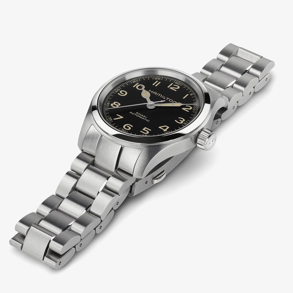 Hamilton Mens Khaki Field Murph 38mm Black Bracelet Watch H70405130