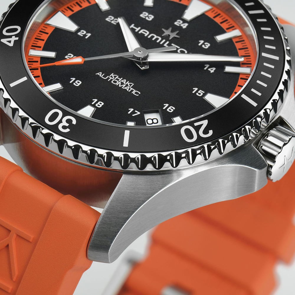 Hamilton Khaki Navy Scuba Automatic Orange & Black Watch H82395331