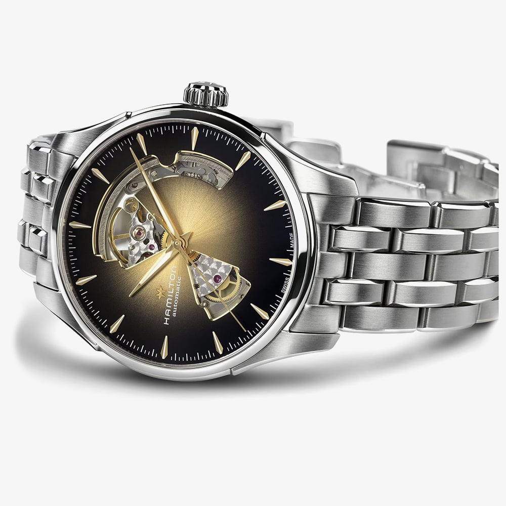 Hamilton Mens Jazzmaster Open Heart Auto 40mm Bracelet Watch H32675101