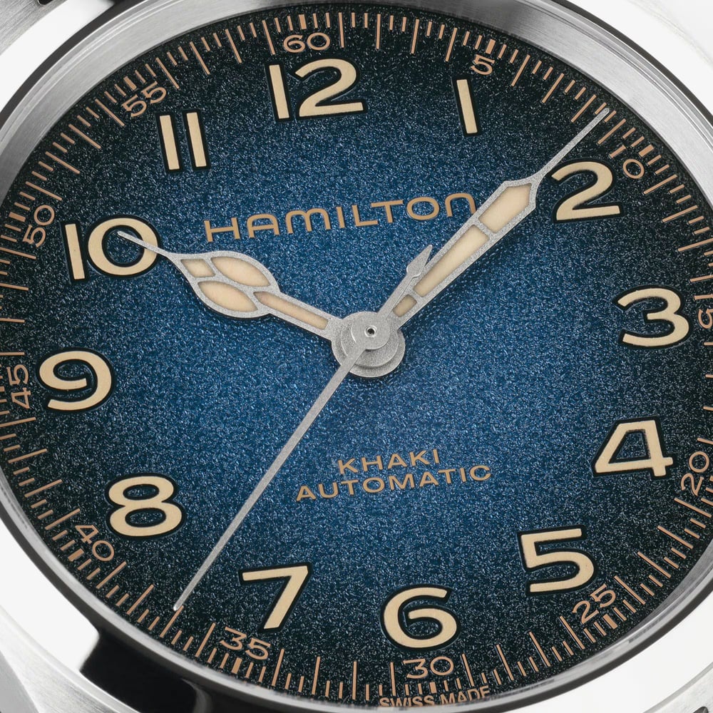 Hamilton Mens Khaki Field Murph Blue Dial Bracelet Watch H70405140
