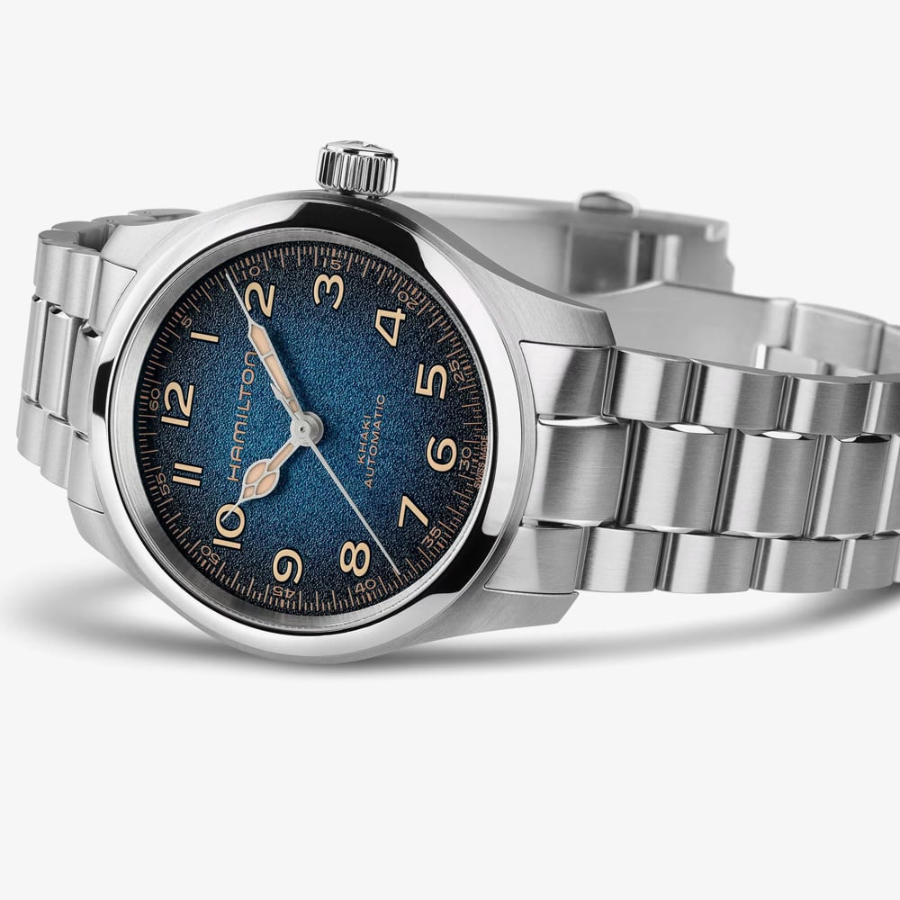 Hamilton Mens Khaki Field Murph Blue Dial Bracelet Watch H70405140