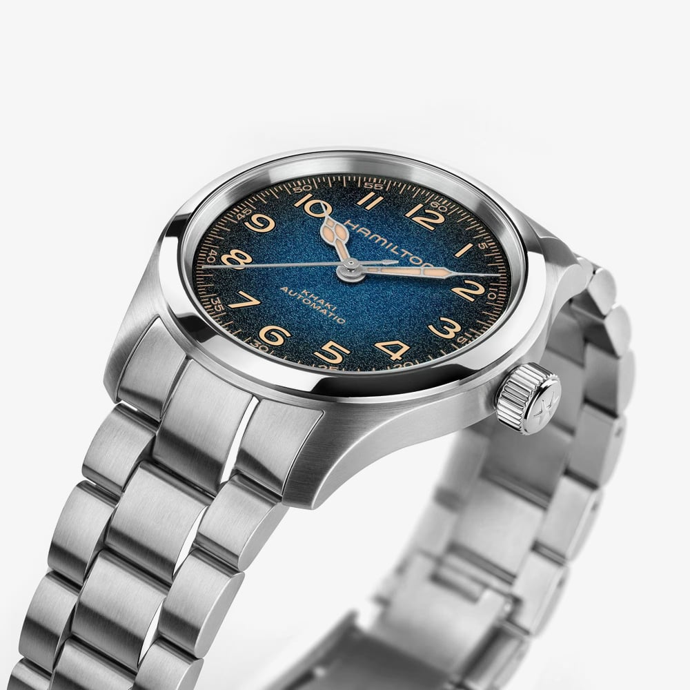 Hamilton Mens Khaki Field Murph Blue Dial Bracelet Watch H70405140