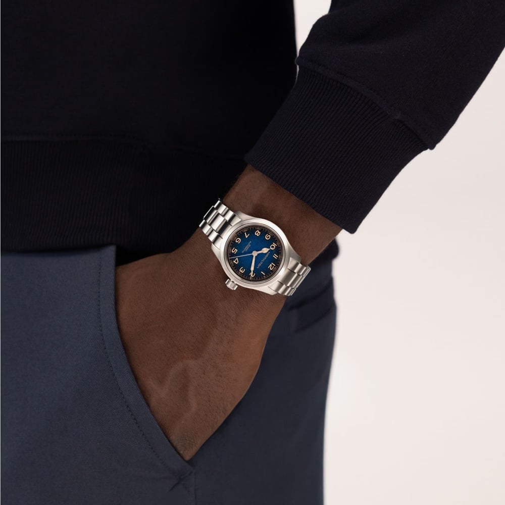 Hamilton Mens Khaki Field Murph Blue Dial Bracelet Watch H70405140