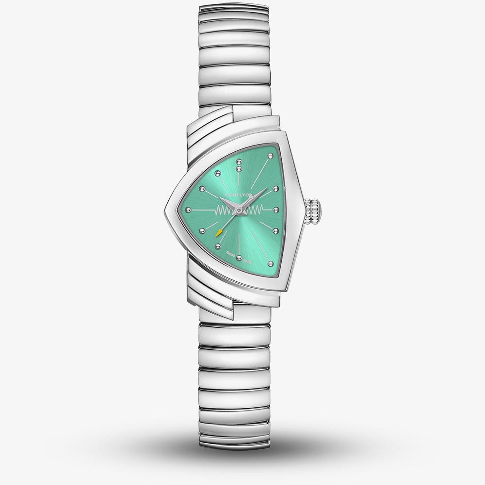 House of Watches - Hamilton Ladies Ventura S Quartz Turquoise Dial Bracelet Watch H24211142