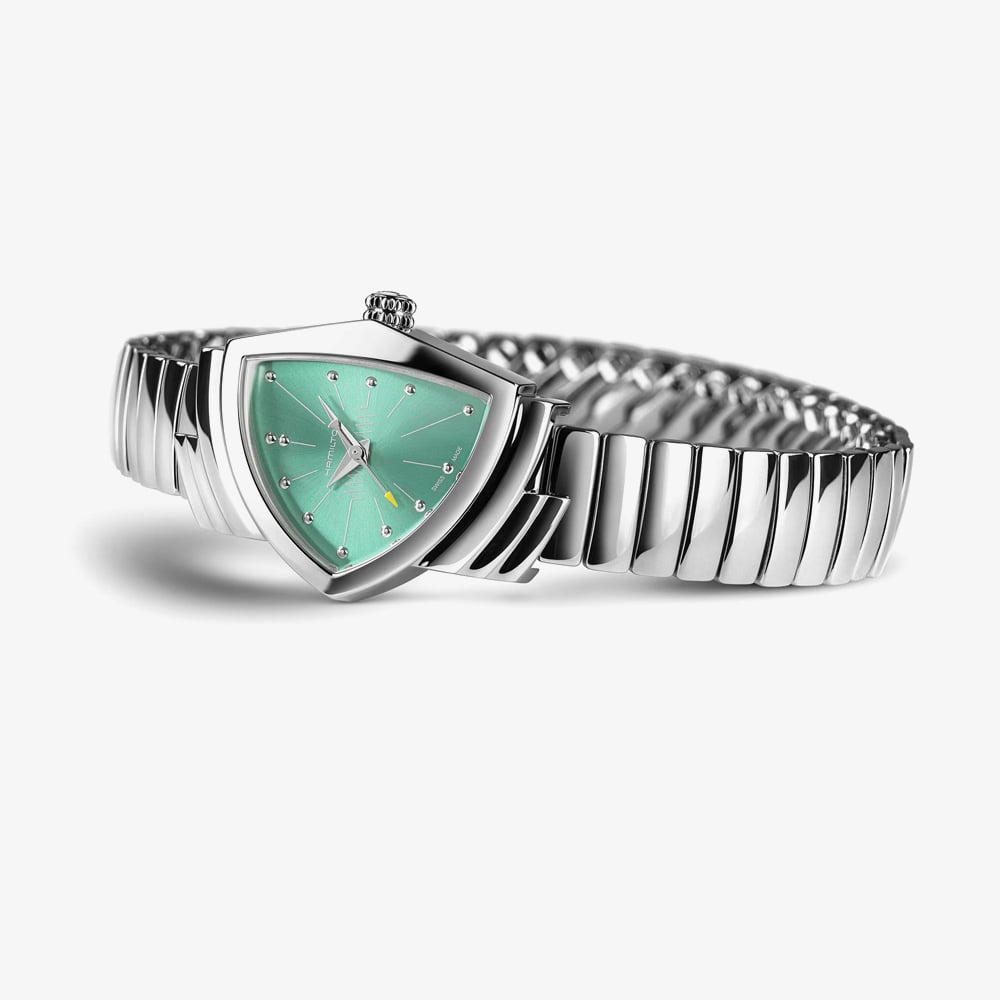 Hamilton Ladies Ventura S Quartz Turquoise Dial Bracelet Watch H24211142