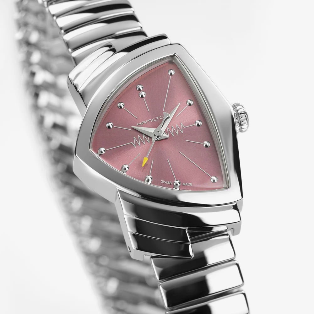 Hamilton Ladies Ventura S Quartz Pink Dial Bracelet Watch H24211170