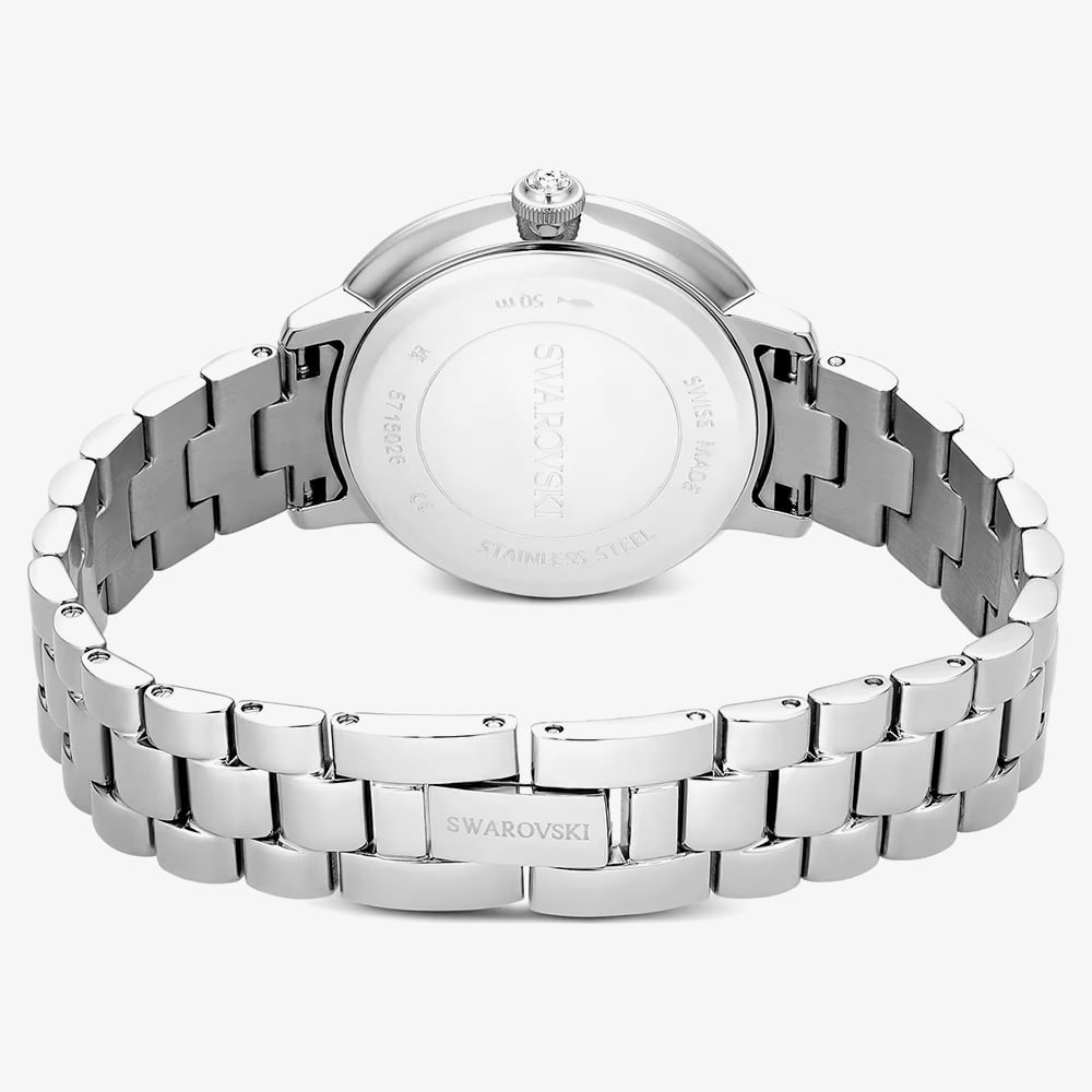Swarovski Silver Tone White Crystal Set Bracelet Watch 5706182
