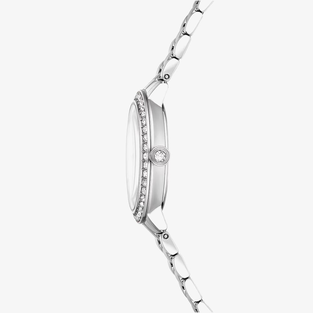 Swarovski Silver Tone White Crystal Set Bracelet Watch 5706182
