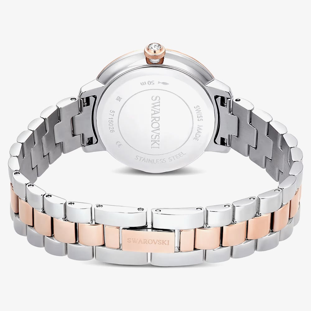 Swarovski Two Colour White Crystal Set Bracelet Watch 5715028