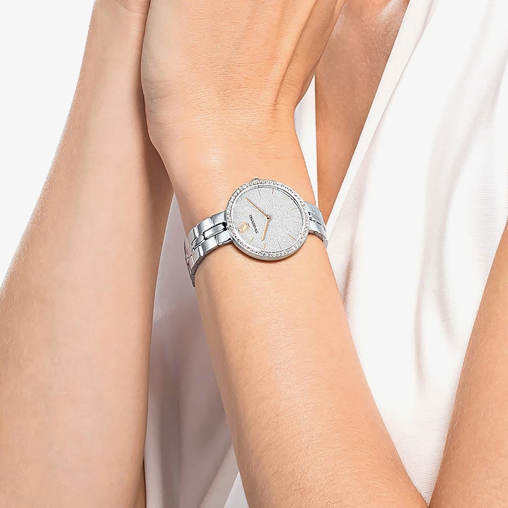 Swarovski Cosmopolitan Glitter Dial Silver Watch 5742475