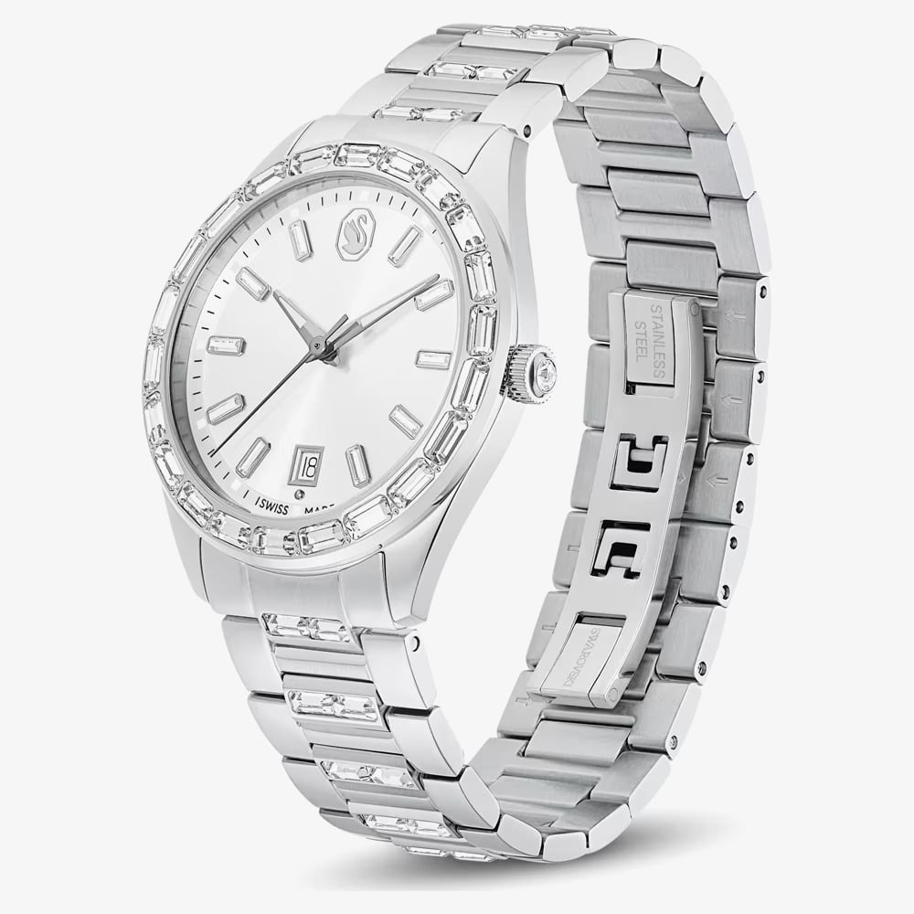 Swarovski Ladies Matrix Silver Dial Bracelet Watch 5734665