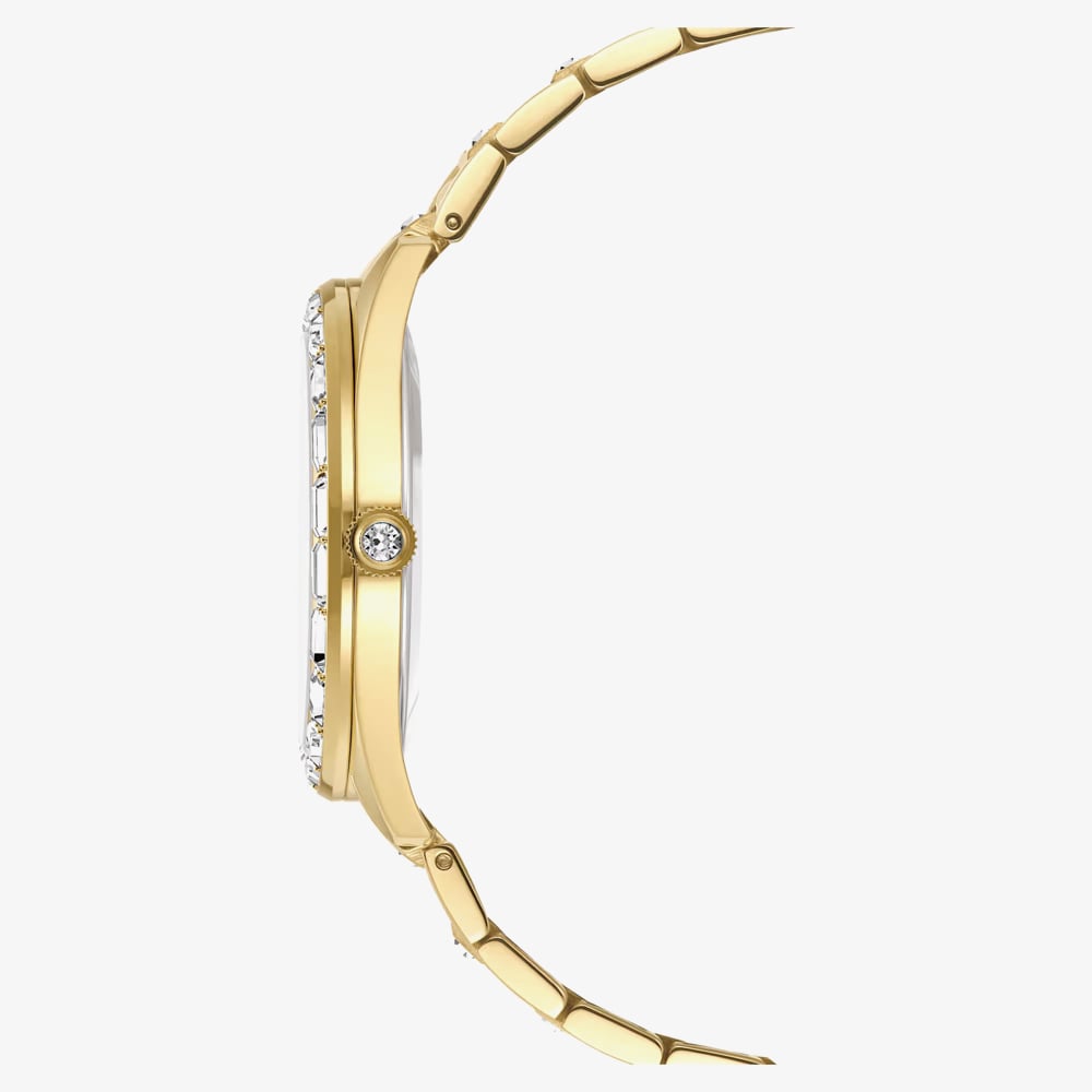 Swarovski Ladies Matrix Golden White Dial Bracelet Watch 5745534