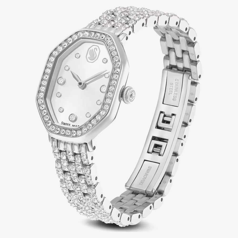 Swarovski Ladies Dextera Octagonal Whit Dial Bracelet Watch 5749451