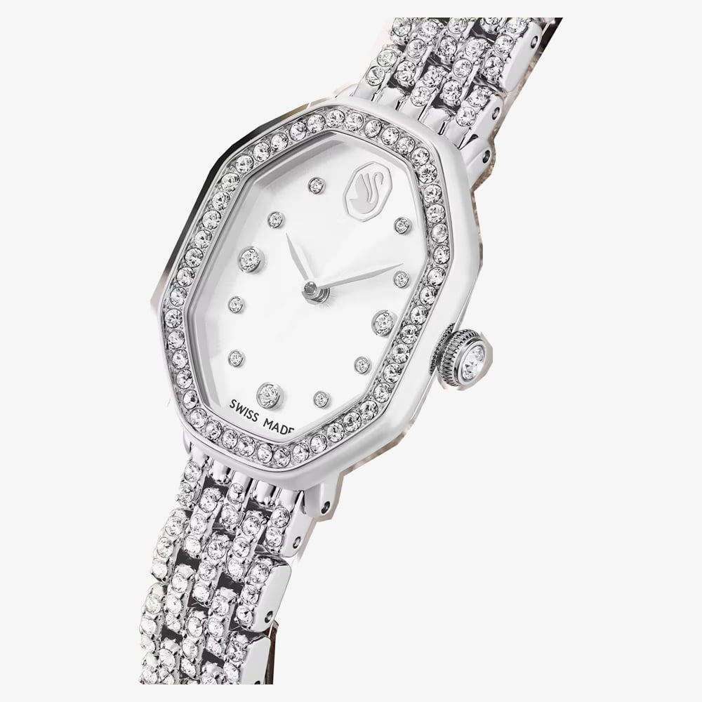 Swarovski Ladies Dextera Octagonal Whit Dial Bracelet Watch 5749451