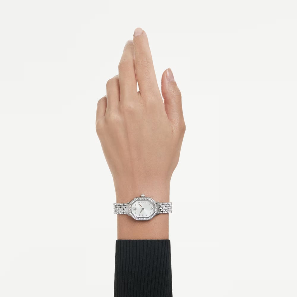 Swarovski Ladies Dextera Octagonal Whit Dial Bracelet Watch 5749451