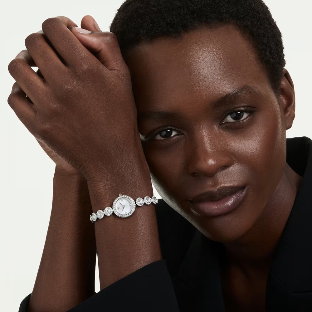 Swarovski Ladies Una Angelic White Dial Bracelet Watch 5737038