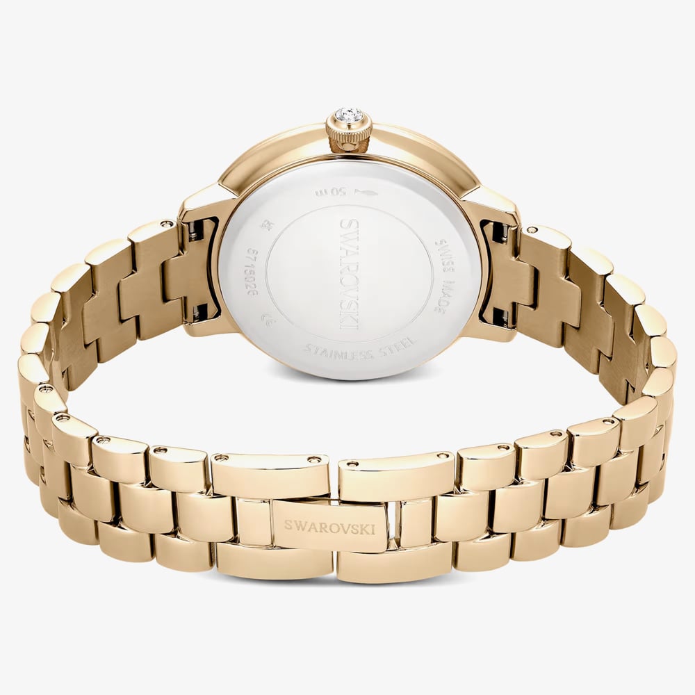 Swarovski Ladies Matrix Golden Silver Dial Bracelet Watch 5715026