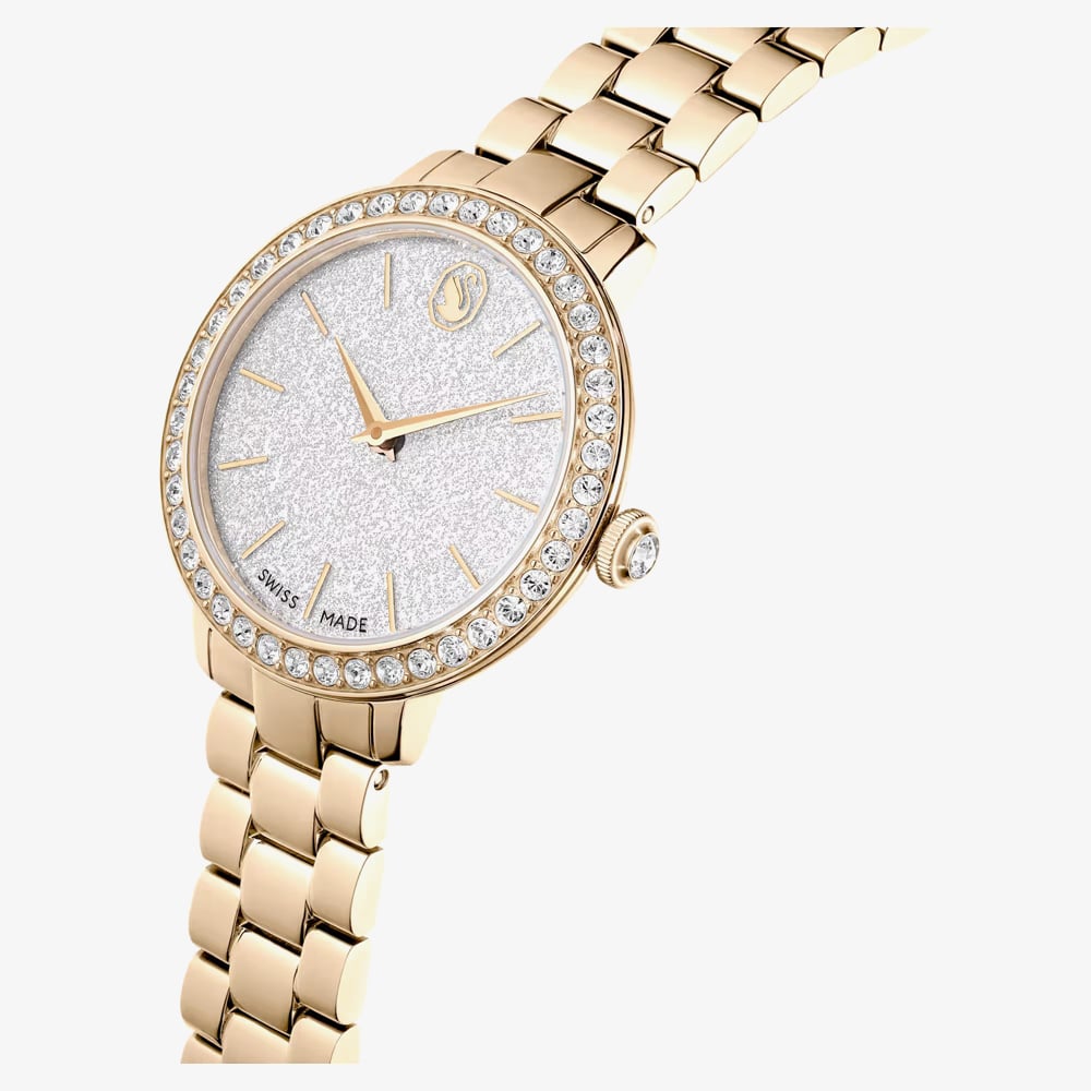 Swarovski Ladies Matrix Golden Silver Dial Bracelet Watch 5715026