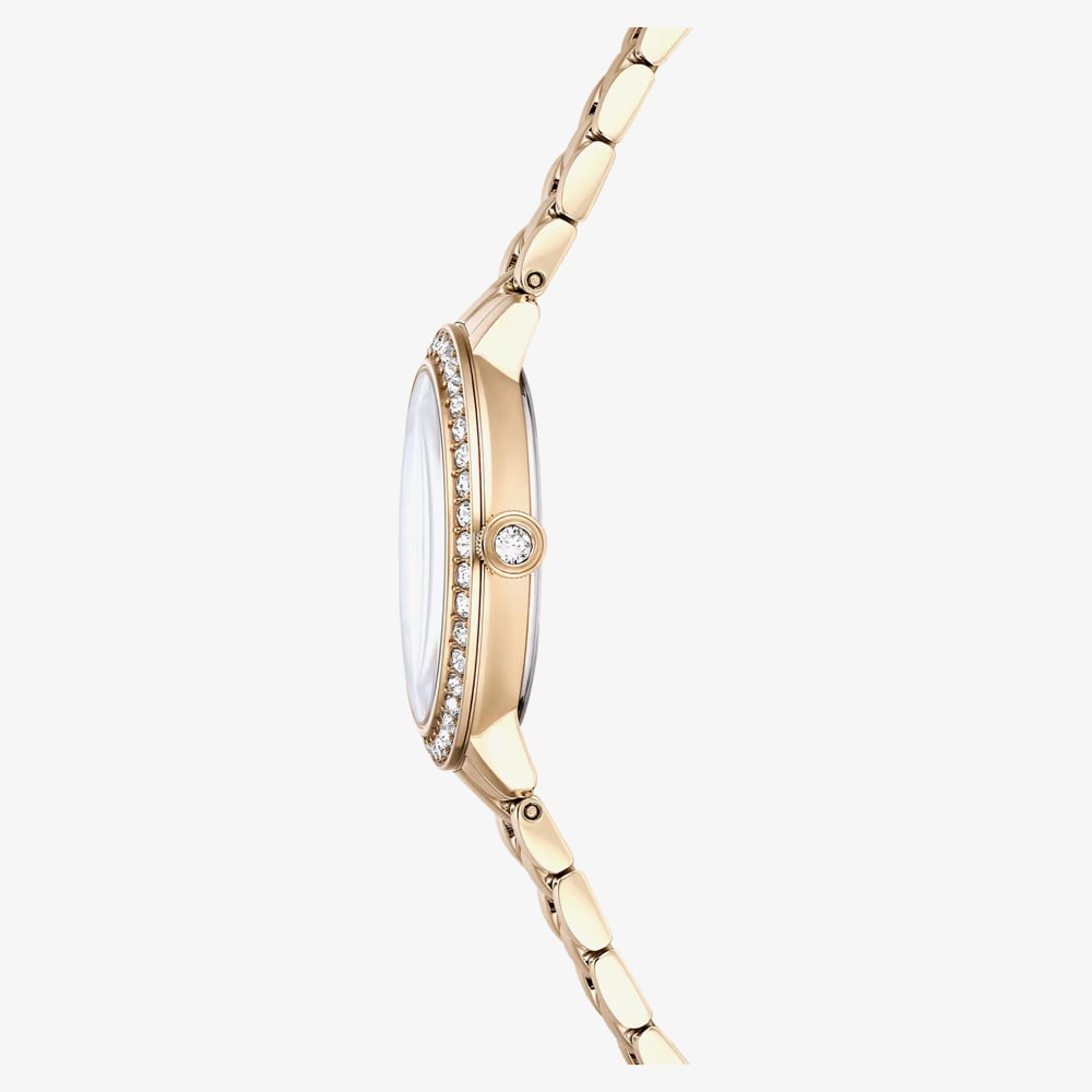 Swarovski Ladies Matrix Golden Silver Dial Bracelet Watch 5715026