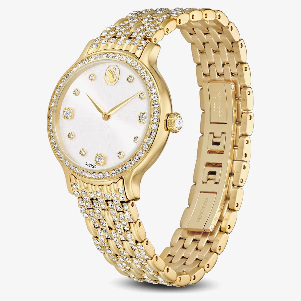Swarovski Ladies Imber Golden White Dial Bracelet Watch 5718169