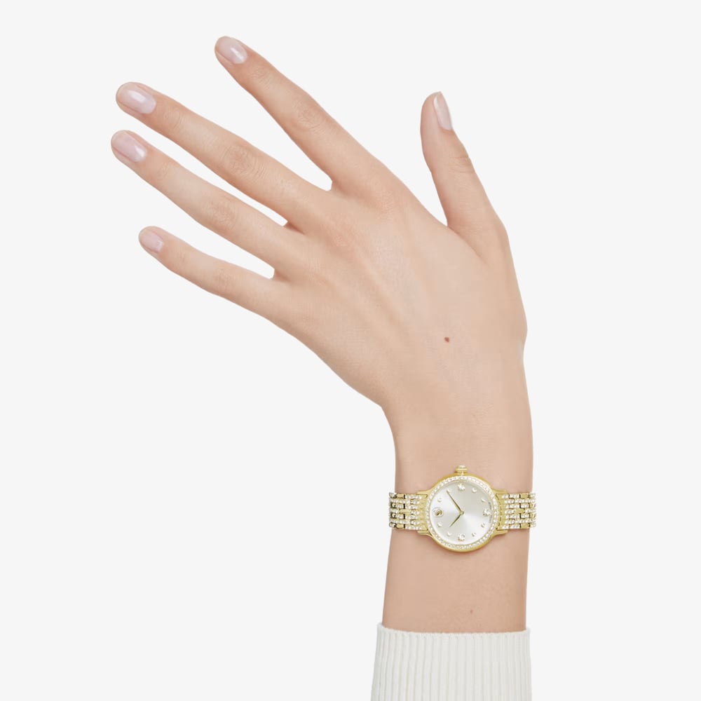 Swarovski Ladies Imber Golden White Dial Bracelet Watch 5718169