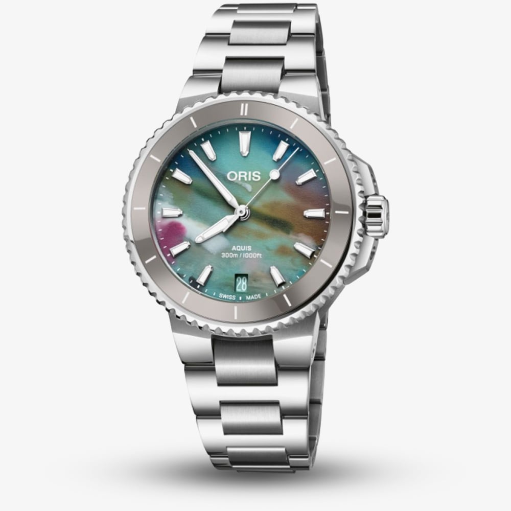 Oris Aquis Upcycle Multi-Coloured Stainless Steel Watch 01 733 7792 4150-07 8 19 05P