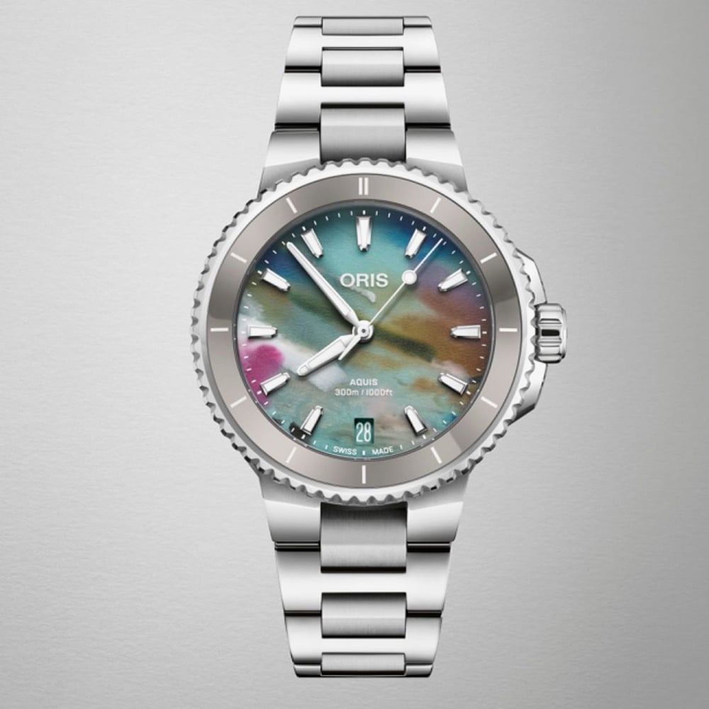 Oris Aquis Upcycle Multi-Coloured Stainless Steel Watch 01 733 7792 4150-07 8 19 05P