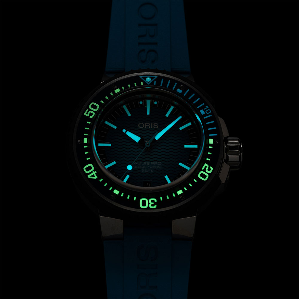 Oris Mens Aquis Pro Blue Watch 01 400 7777 7155-Set