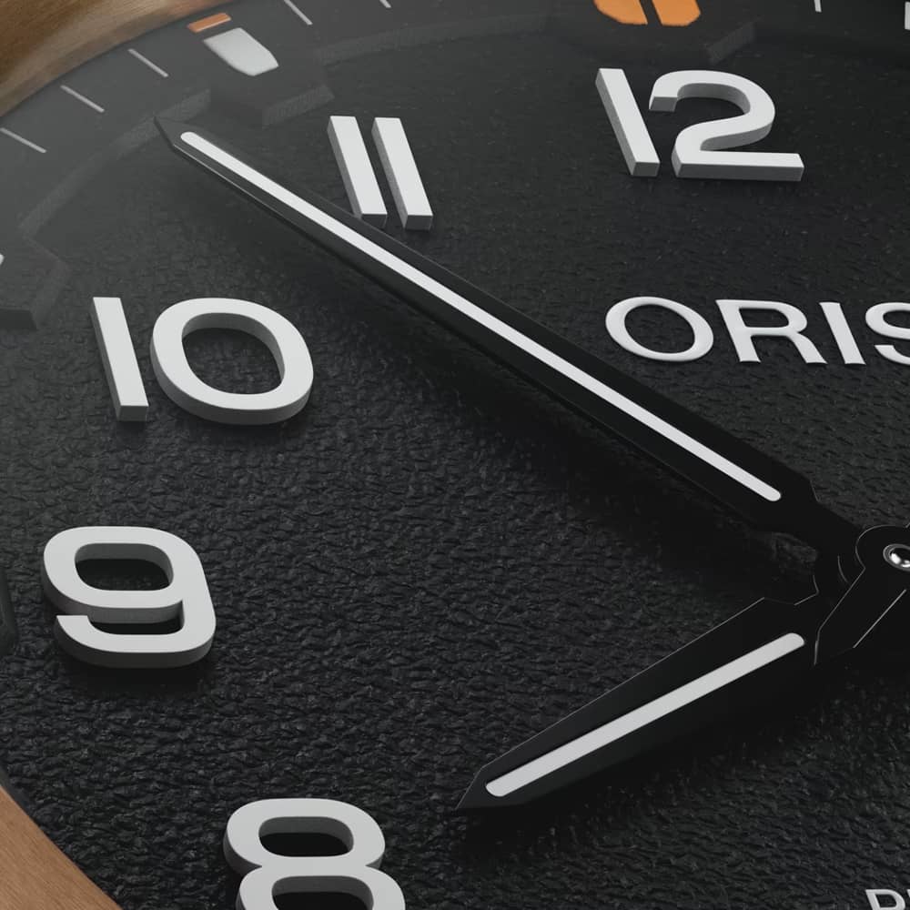 Oris Mens ProPilot Bronze Leather Strap Watch 01 733 7805 3164-07 6 2022BRLC