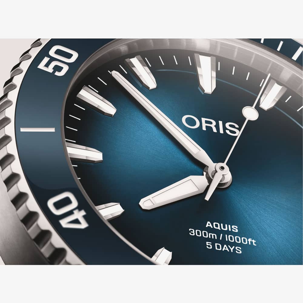 Oris Aquis Blue Stainless Steel Watch 01 400 7790 4135-07 8 23 02PEB