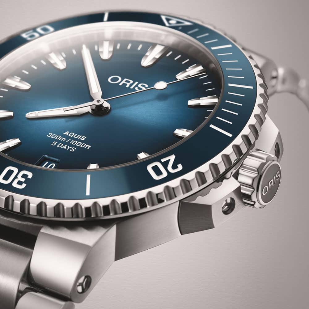 Oris Aquis Blue Stainless Steel Watch 01 400 7790 4135-07 8 23 02PEB