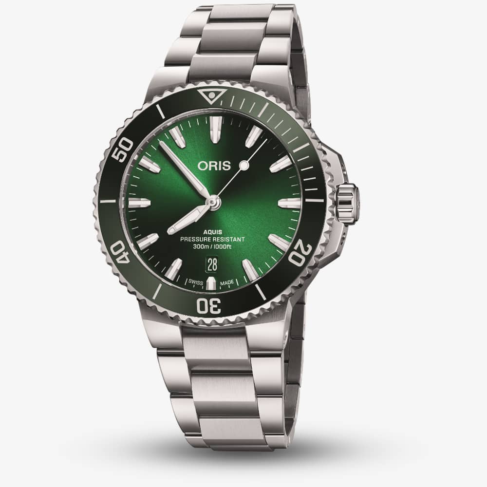House of Watches - Oris Aquis Green Stainless Steel Watch 01 733 7787 4157-07 8 22 04PEB