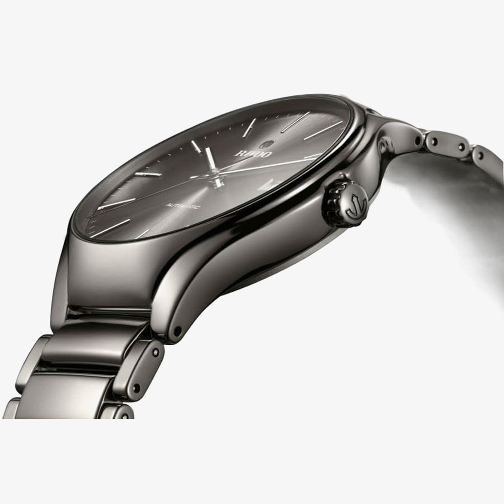 Rado Mens True Automatic Grey Ceramic Bracelet Watch R27057102 