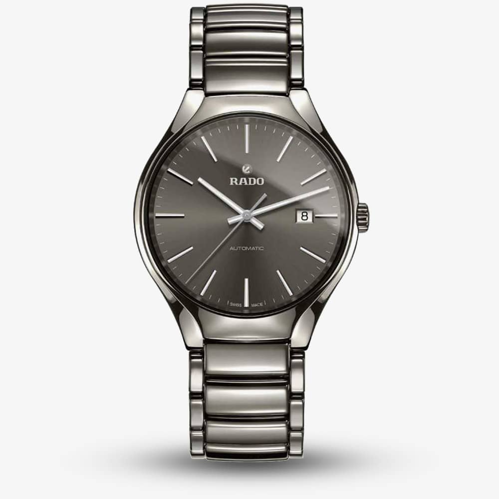 House of Watches - Rado Mens True Automatic Grey Ceramic Bracelet Watch R27057102