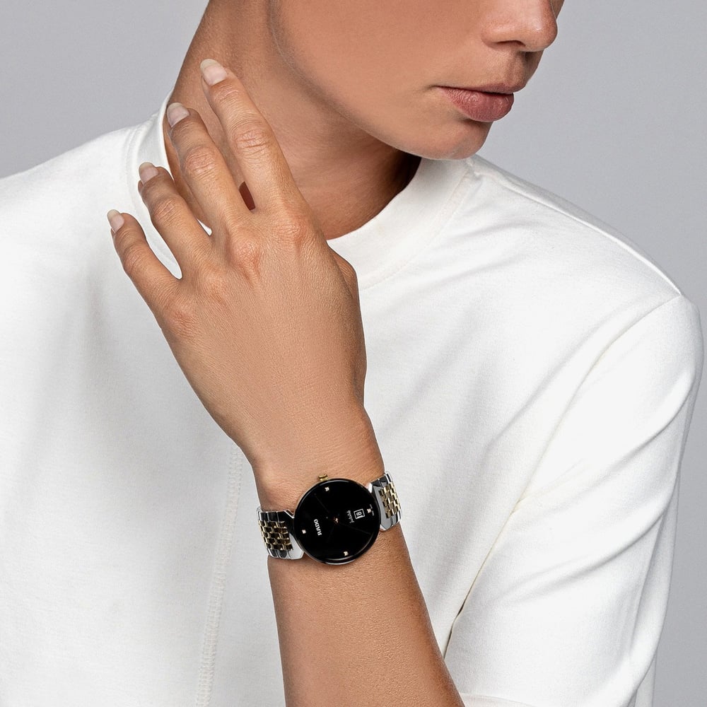 Rado Ladies Florence Two Tone Black Dial Watch R48912703