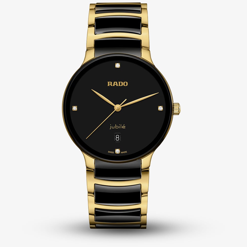 Rado R20255712 Mens Integral Diamonds Black Square Dial Watch