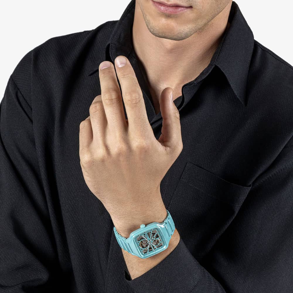 Rado True Square Automatic Open Heart Turquoise Watch R27176712