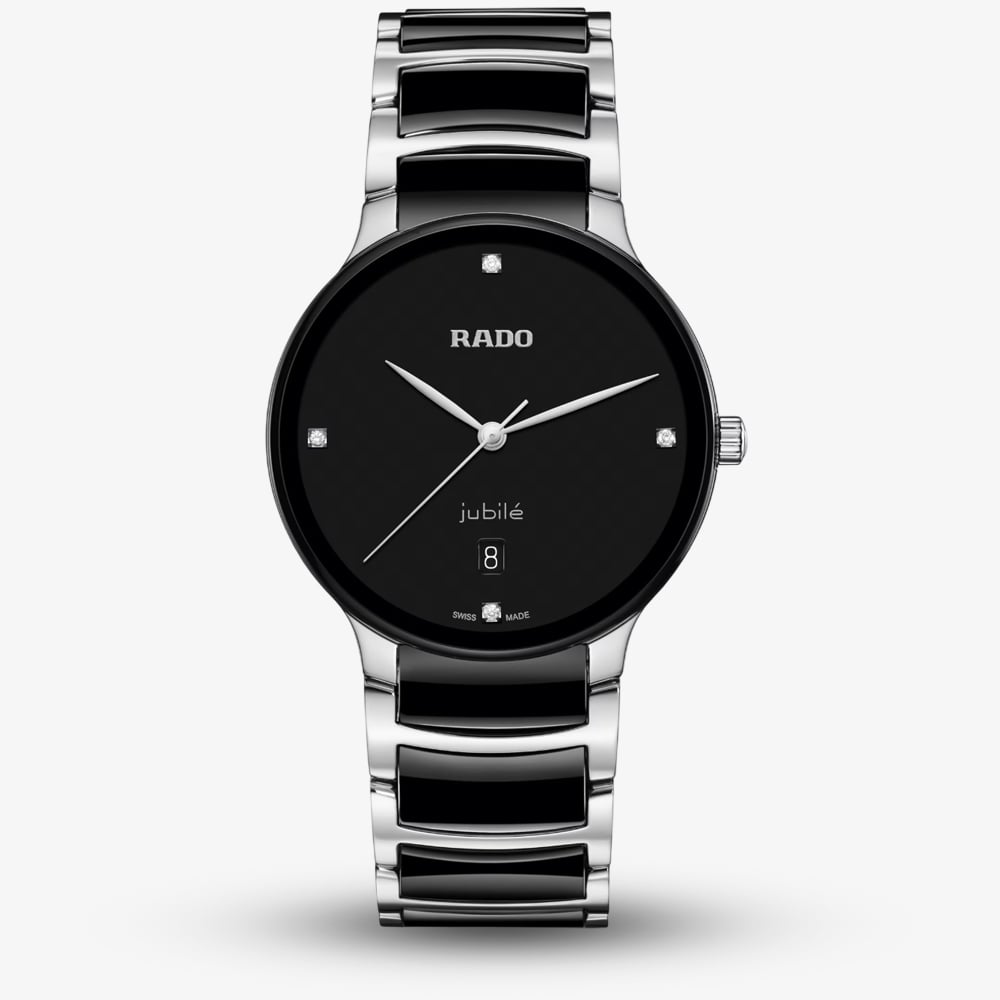 House of Watches - Rado Unisex Centrix Diamonds Black Ceramic Watch R30021712