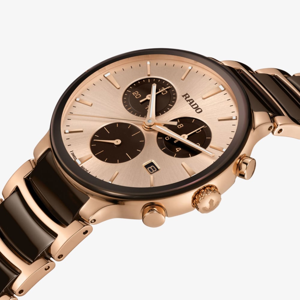 Rado Unisex Centrix Quartz Chronograph Champagne Dial Watch R30212402