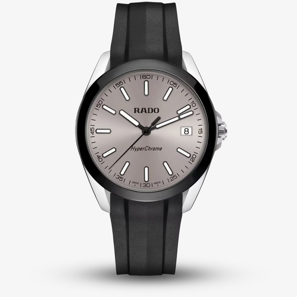 House of Watches - Rado Mens Hyperchrome Black Rubber Strap Watch R32280109
